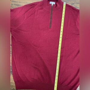Peter Millar Burgundy red Zip-Up Sweater